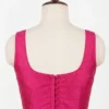 Plain Raw Silk Sleeveless Blouse – Overlapping Cross Front Neck Design - Image 3