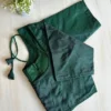 Plain  Silk Readymade Saree Blouse with Dori & Tassels | Padded Princess Cut Saree Blouse with Elbow Sleeves - Image 16