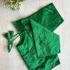Plain  Silk Readymade Saree Blouse with Dori & Tassels | Padded Princess Cut Saree Blouse with Elbow Sleeves - Image 4