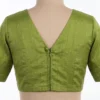 Raw Silk Ready-Made Saree Blouse with Jacket Style & Keyhole Neck | Designer Collection - Image 7