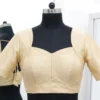 Raw Silk Saree Blouse | Sweetheart Neck Princess Cut Padded Blouse | Ready to Wear Stitched Blouse