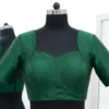 Raw Silk Saree Blouse | Sweetheart Neck Princess Cut Padded Blouse | Ready to Wear Stitched Blouse - Image 5