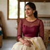 Readymade Pure Raw Silk Blouse with Sheer Net Neckline & 3/4th Sleeves | Back Button Closure Designer Saree Crop Top - Image 4
