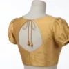 Readymade Raw Silk Puff Sleeve Saree Blouse | Front Hook & Back Cutout - Image 2