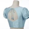 Readymade Raw Silk Puff Sleeve Saree Blouse | Front Hook & Back Cutout - Image 5