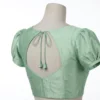 Readymade Raw Silk Puff Sleeve Saree Blouse | Front Hook & Back Cutout - Image 6