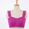 Readymade Sweetheart Neck Saree Blouse – Sleeveless Padded Crop Top Bustier with Back Zip - Image 4