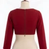 Solid Long Sleeve Readymade Blouse | Pleated Surplice V-Neck Padded Crop Top for Sarees - Image 5