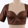 Sweetheart Bustier Silk Saree Blouse – Padded Back-Button Readymade Ethnic Top - Image 6