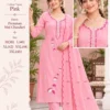 Aarvi Mul Chanderi Embroidered Straight Kurta Pant Set with Scallop Dupatta | Festive 3-Piece Suit for Women - Image 2