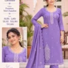 Aarvi Mul Chanderi Embroidered Straight Kurta Pant Set with Scallop Dupatta | Festive 3-Piece Suit for Women - Image 5