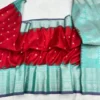 Authentic Pure Handloom Gadwal Silk Saree | Traditional Kanchi Border & Kuttu Work Rich Zari Saree for Weddings - Image 13