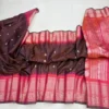Authentic Pure Handloom Gadwal Silk Saree | Traditional Kanchi Border & Kuttu Work Rich Zari Saree for Weddings - Image 23
