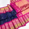 Authentic Pure Handloom Gadwal Silk Saree | Traditional Kanchi Border & Kuttu Work Rich Zari Saree for Weddings - Image 3