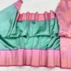 Authentic Pure Handloom Gadwal Silk Saree | Traditional Kanchi Border & Kuttu Work Rich Zari Saree for Weddings - Image 8