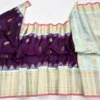 Authentic Pure Handloom Gadwal Silk Saree | Traditional Kanchi Border & Kuttu Work Rich Zari Saree for Weddings - Image 9