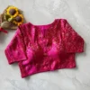 Banarasi Silk Stretchable Padded Saree Blouse - Image 5
