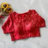 Banarasi Silk Stretchable Padded Saree Blouse - Image 6