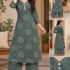 Bandhani Printed Straight Long Kurti with Palazzo Pant Set | Mirror Work Neck Ethnic Co-ord - Image 5