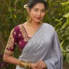 Bridal Aari Work Readymade Blouse – Padded Soft Silk Saree Blouse with Glass Sleeves (Size 32-44) - Image 4