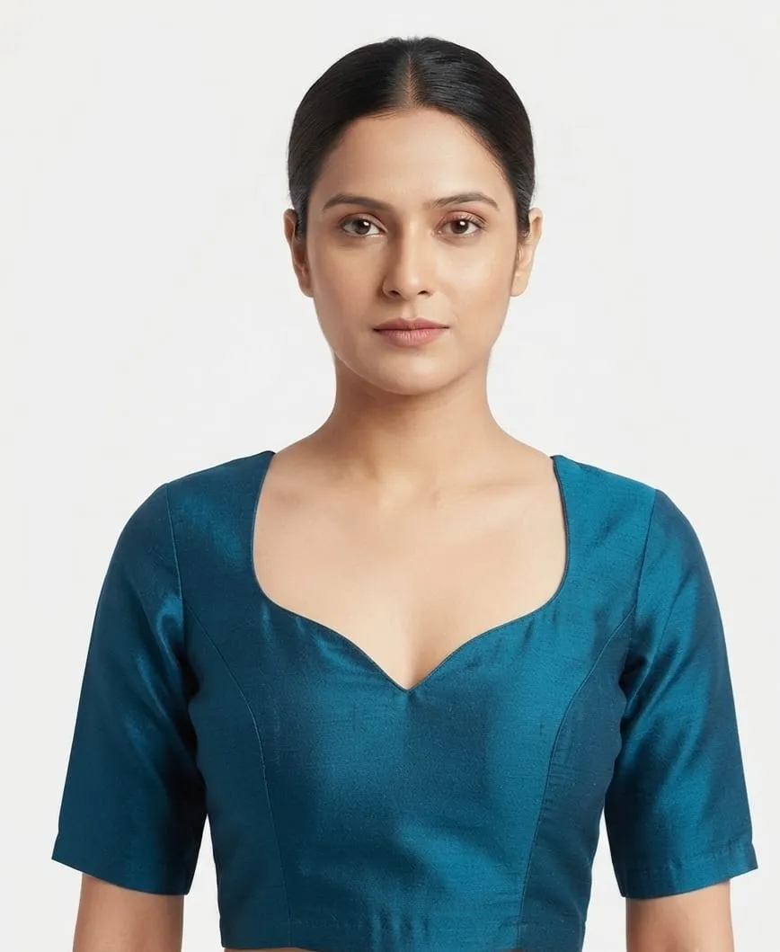Bulk Buy Plain Raw Silk Designer Blouses | High-Demand Women Ethnic Wear Wholesale - Image 3