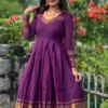 Bulk Buy Traditional Pattu Long Frocks & Handloom Dresses - Image 2