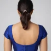 Classic Silk Blend U-Neck Short Sleeve Blouse | Ready Made Saree Blouse Online Shopping - Image 2