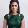 Designer Boat Neck Saree Blouse for Women | Ready-Made Party Wear Blouse with Cut-Out Back Design - Image 6