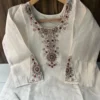 Designer Hand Embroidered Chanderi Silk Suit Set with Cotton Lining & Embroidered Dupatta - Image 5