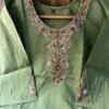 Designer Hand Embroidered Chanderi Silk Suit Set with Cotton Lining & Embroidered Dupatta - Image 6