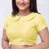 Designer Peter Pan Collar Blouse | Handloom Cotton & Silk Readymade Saree Blouses Online - Image 2