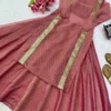 Designer Salsa Butti Kurti with Crush Lehenga Set | Lace Work Ethnic Kurti with 4.5M Flared Skirt - Image 10