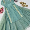 Designer Salsa Butti Kurti with Crush Lehenga Set | Lace Work Ethnic Kurti with 4.5M Flared Skirt - Image 7