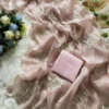 Designer Shimmer Jimmy Choo Saree | Handcrafted Floral Sequence Work & Scalloped Cut Work Border Party Wear Saree - Image 2