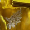 Designer Shimmer Jimmy Choo Saree | Handcrafted Floral Sequence Work & Scalloped Cut Work Border Party Wear Saree - Image 8