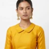 Designer Silk Peter Pan Collar Blouse | Trendy Boat Neck & Party Wear Blouse Designs