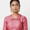 Designer Silk Peter Pan Collar Blouse | Trendy Boat Neck & Party Wear Blouse Designs - Image 3
