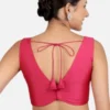 Designer V-Neck Sleeveless Saree Blouse | Readymade Party Wear Blouse Online