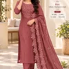 Embroidered Burberry Crush Kurta Set with Cutwork Dupatta | Festive 3-Piece Straight Suit Set - Image 11