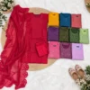 Embroidered Burberry Crush Kurta Set with Cutwork Dupatta | Festive 3-Piece Straight Suit Set - Image 2