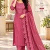 Embroidered Burberry Crush Kurta Set with Cutwork Dupatta | Festive 3-Piece Straight Suit Set - Image 8