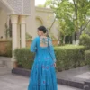 Embroidered Denim Kurti with Semi Palazzo Pant Set with Pocket | Women's Soft Denim Co-ord Set (Sizes 40–46) - Image 4
