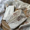 Embroidered Roman Silk Short Kurti Palazzo Set with Dupatta - Image 2