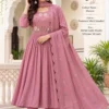 Embroidered Yoke Mul Chanderi Anarkali Suit Set with Cutwork Dupatta & Trousers | Festive Ethnic Wear - Image 4