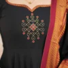 Ethnic Cotton Anarkali Kurti Pant Set with Jacquard Zari Dupatta - Image 3