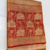 Exclusive Tissue Gold & Bridal Red Handloom Silk Saree | Heavy Weave Pattu Saree with Wedding Procession Border