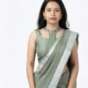 Exquisite Silk Halter Neck Designer Saree Blouse – Sleeveless Festive Wear