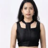 Exquisite Silk Halter Neck Designer Saree Blouse – Sleeveless Festive Wear - Image 8