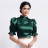 Exquisite Silk High Neck Designer Saree Blouse – Festive Wear - Image 3