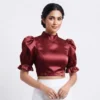 Exquisite Silk High Neck Designer Saree Blouse – Festive Wear - Image 5